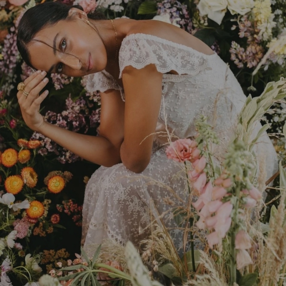 Spell & the Gypsy Le Gauze Lace Kerchief Dress *M*